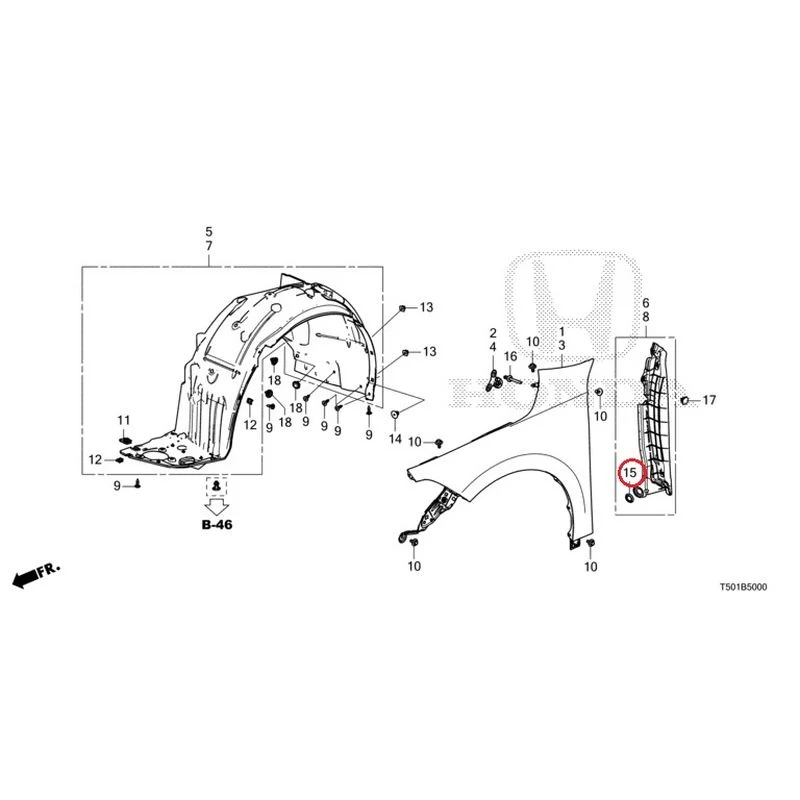 [NEW] JDM HONDA CIVIC FL4 2023 Front Fenders GENUINE OEM - Image 16