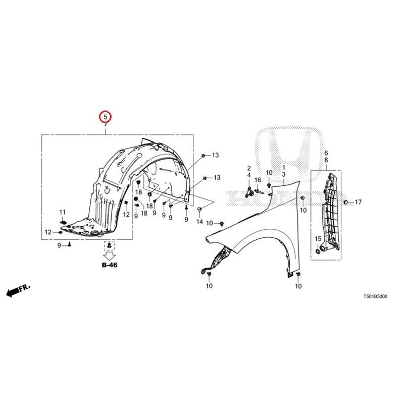 [NEW] JDM HONDA CIVIC FL4 2023 Front Fenders GENUINE OEM - Image 6