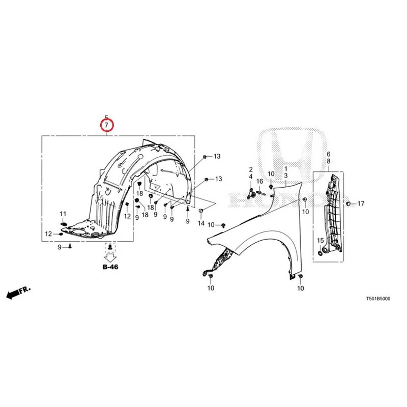 [NEW] JDM HONDA CIVIC FL4 2023 Front Fenders GENUINE OEM - Image 8
