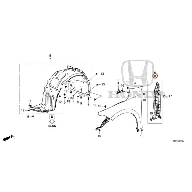 [NEW] JDM HONDA CIVIC FL4 2023 Front Fenders GENUINE OEM - Image 9