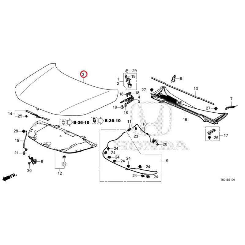 [NEW] JDM HONDA CIVIC FL4 2023 Hood GENUINE OEM - Image 4