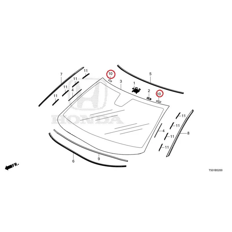 [NEW] JDM HONDA CIVIC FL4 2023 Front Windshield GENUINE OEM - Image 11