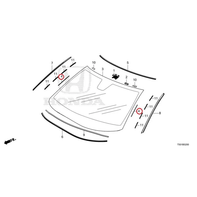 [NEW] JDM HONDA CIVIC FL4 2023 Front Windshield GENUINE OEM - Image 5