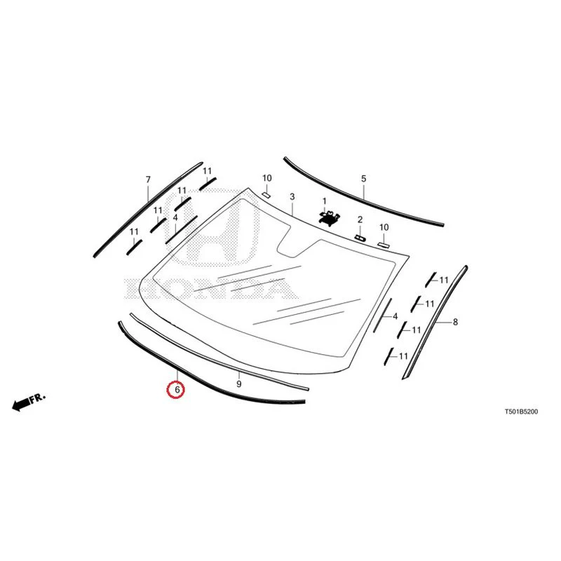 [NEW] JDM HONDA CIVIC FL4 2023 Front Windshield GENUINE OEM - Image 7