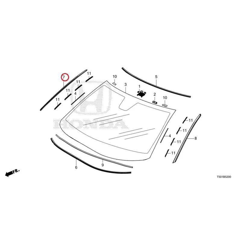 [NEW] JDM HONDA CIVIC FL4 2023 Front Windshield GENUINE OEM - Image 8