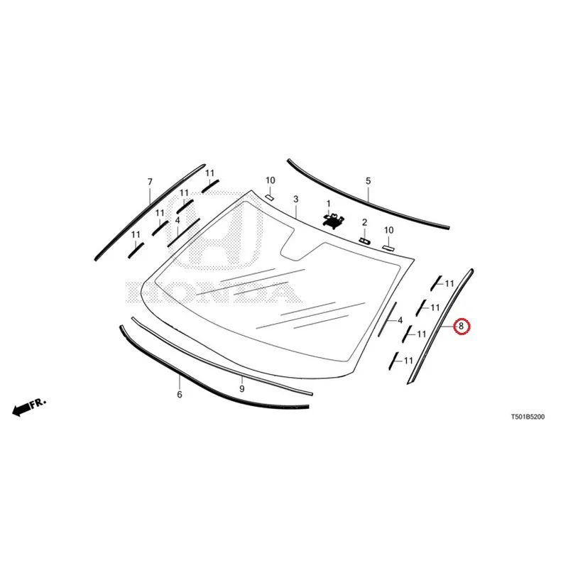 [NEW] JDM HONDA CIVIC FL4 2023 Front Windshield GENUINE OEM - Image 9