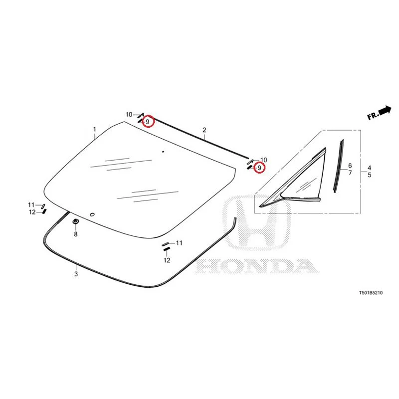 [NEW] JDM HONDA CIVIC FL4 2023 Rear Windshield Glass/Quarter Glass GENUINE OEM - Image 11