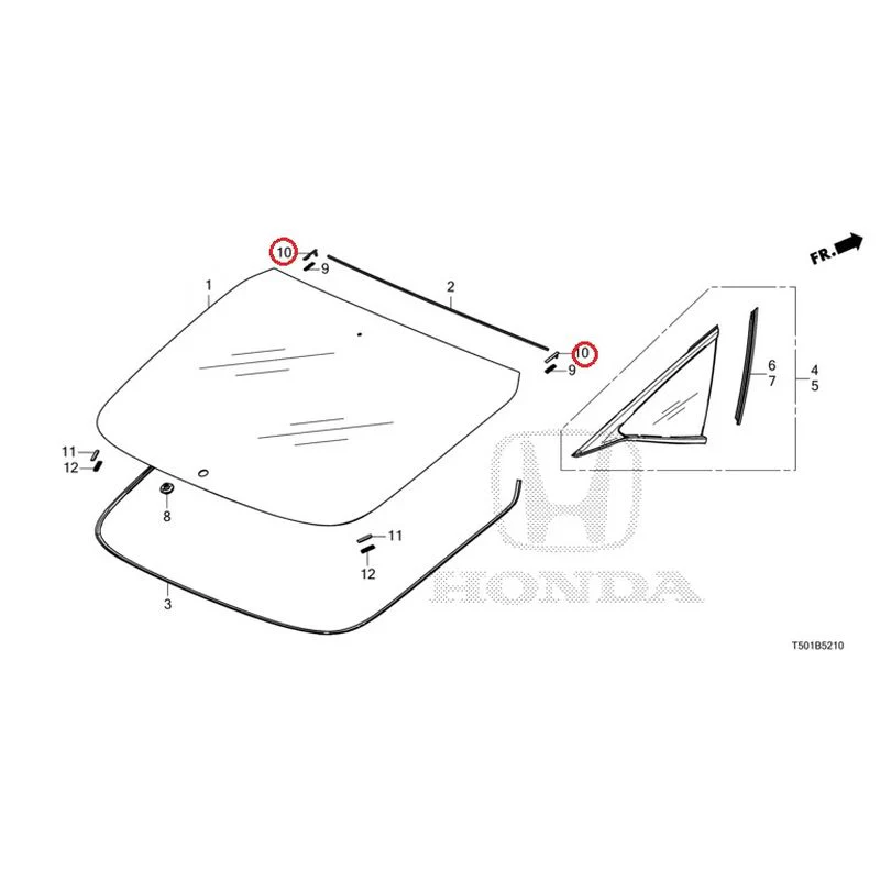 [NEW] JDM HONDA CIVIC FL4 2023 Rear Windshield Glass/Quarter Glass GENUINE OEM - Image 12