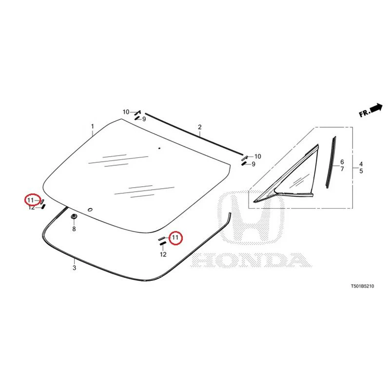 [NEW] JDM HONDA CIVIC FL4 2023 Rear Windshield Glass/Quarter Glass GENUINE OEM - Image 13