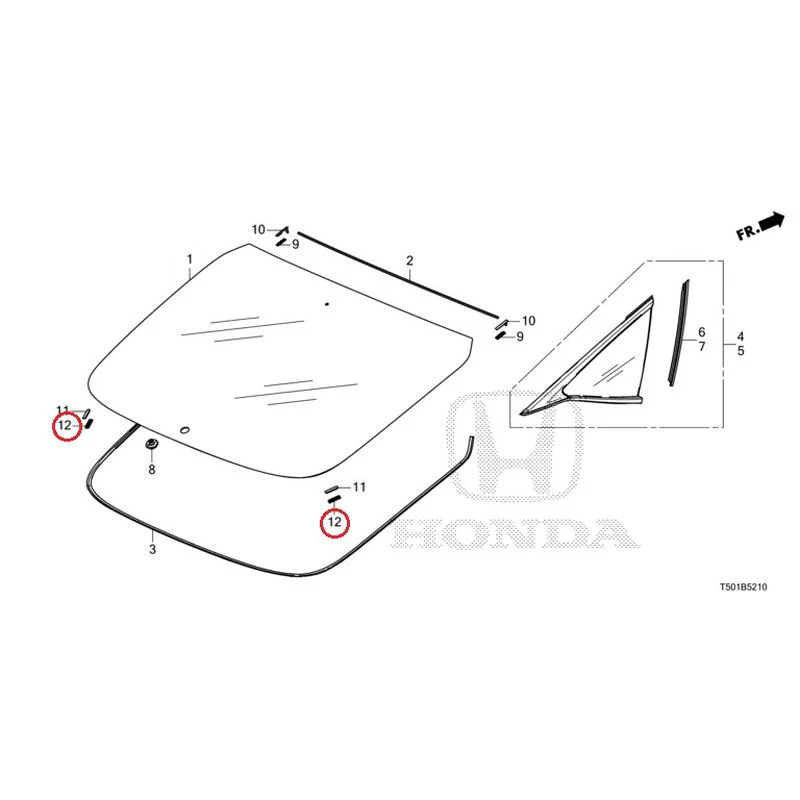 [NEW] JDM HONDA CIVIC FL4 2023 Rear Windshield Glass/Quarter Glass GENUINE OEM - Image 14