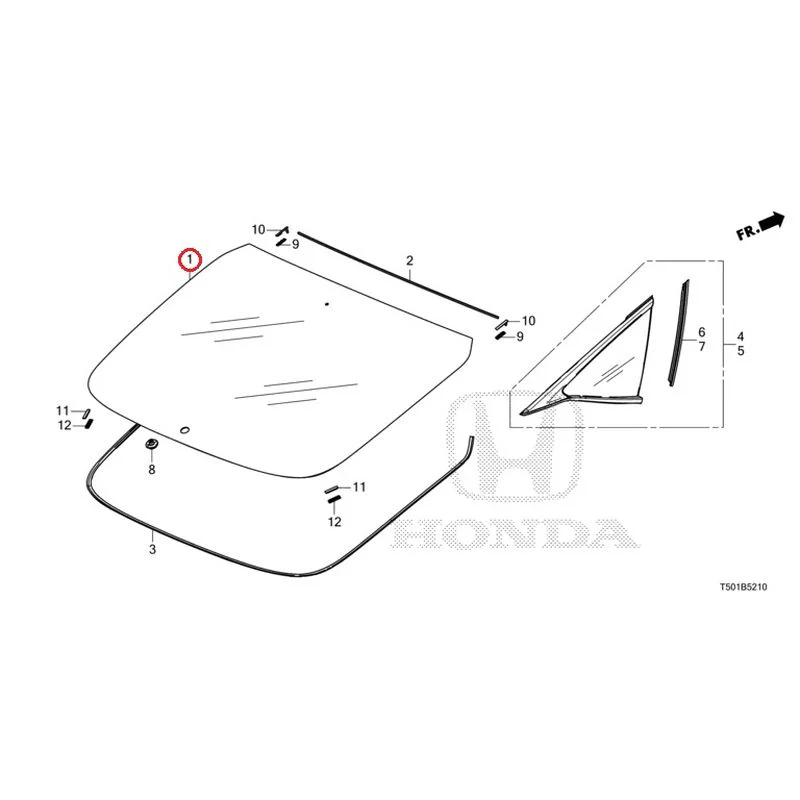 [NEW] JDM HONDA CIVIC FL4 2023 Rear Windshield Glass/Quarter Glass GENUINE OEM - Image 3