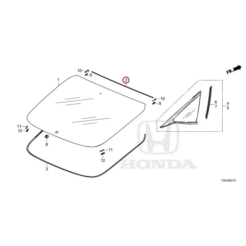 [NEW] JDM HONDA CIVIC FL4 2023 Rear Windshield Glass/Quarter Glass GENUINE OEM - Image 4