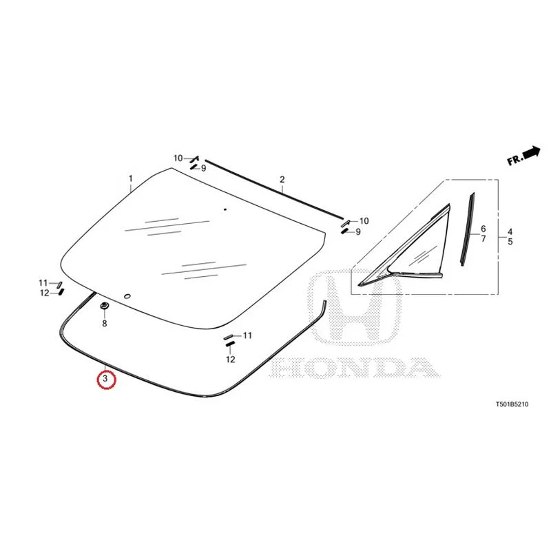 [NEW] JDM HONDA CIVIC FL4 2023 Rear Windshield Glass/Quarter Glass GENUINE OEM - Image 5