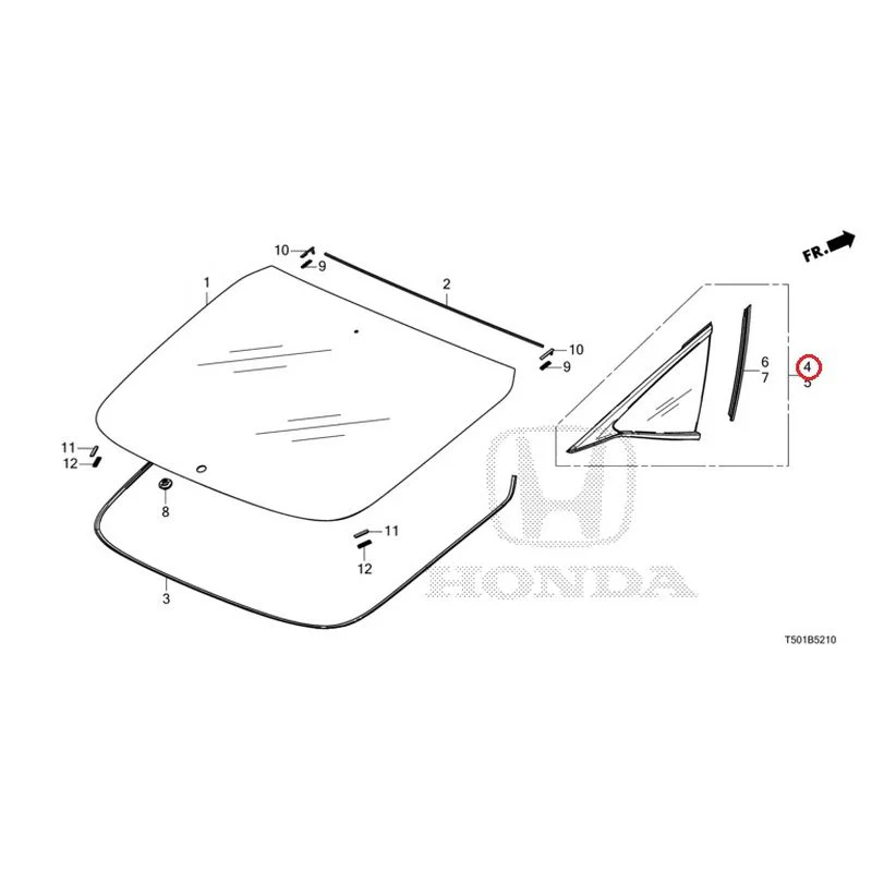 [NEW] JDM HONDA CIVIC FL4 2023 Rear Windshield Glass/Quarter Glass GENUINE OEM - Image 6