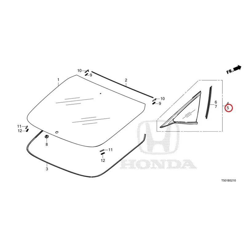 [NEW] JDM HONDA CIVIC FL4 2023 Rear Windshield Glass/Quarter Glass GENUINE OEM - Image 7