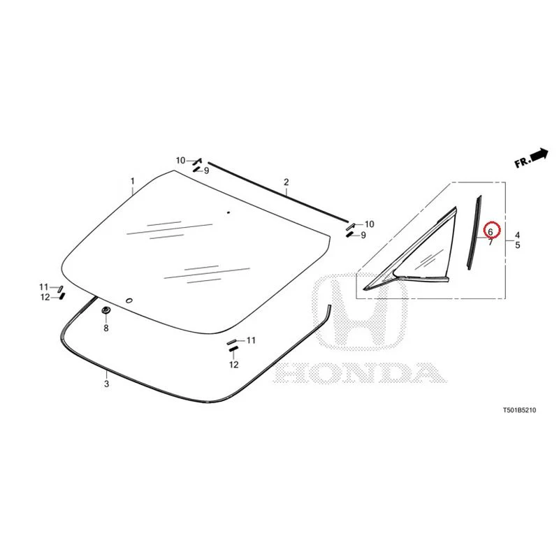 [NEW] JDM HONDA CIVIC FL4 2023 Rear Windshield Glass/Quarter Glass GENUINE OEM - Image 8