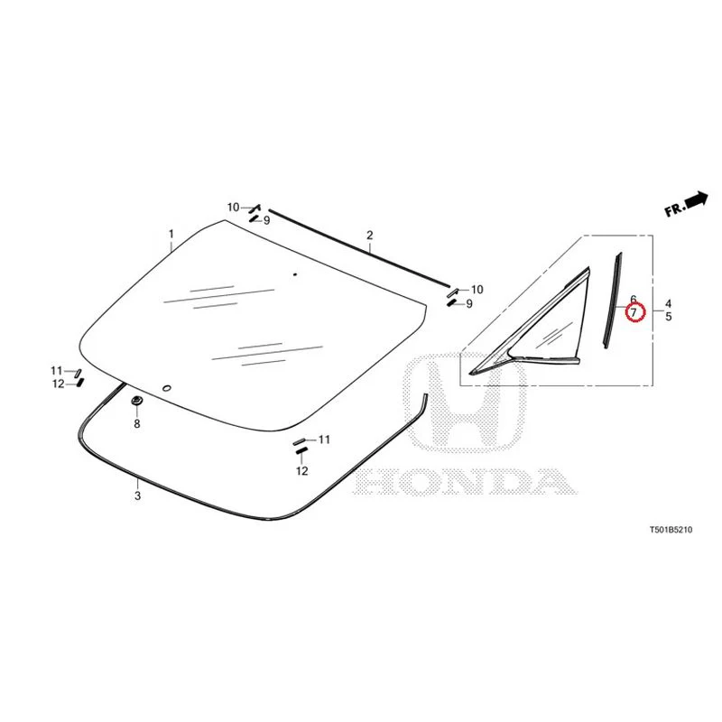 [NEW] JDM HONDA CIVIC FL4 2023 Rear Windshield Glass/Quarter Glass GENUINE OEM - Image 9