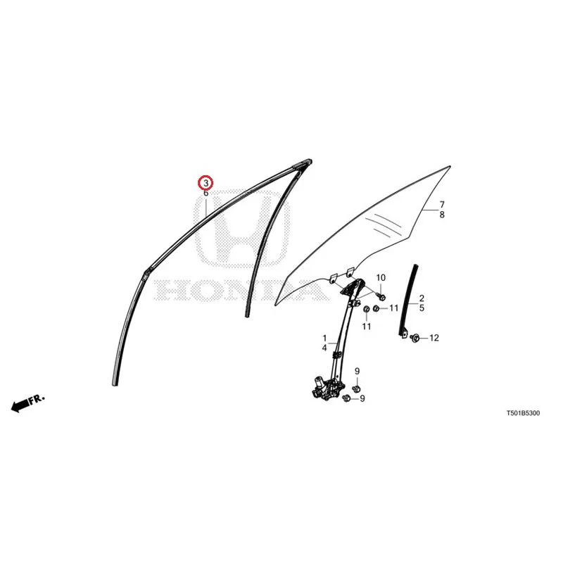 [NEW] JDM HONDA CIVIC FL4 2023 Front Door Glass/Door Regulator GENUINE OEM - Image 4