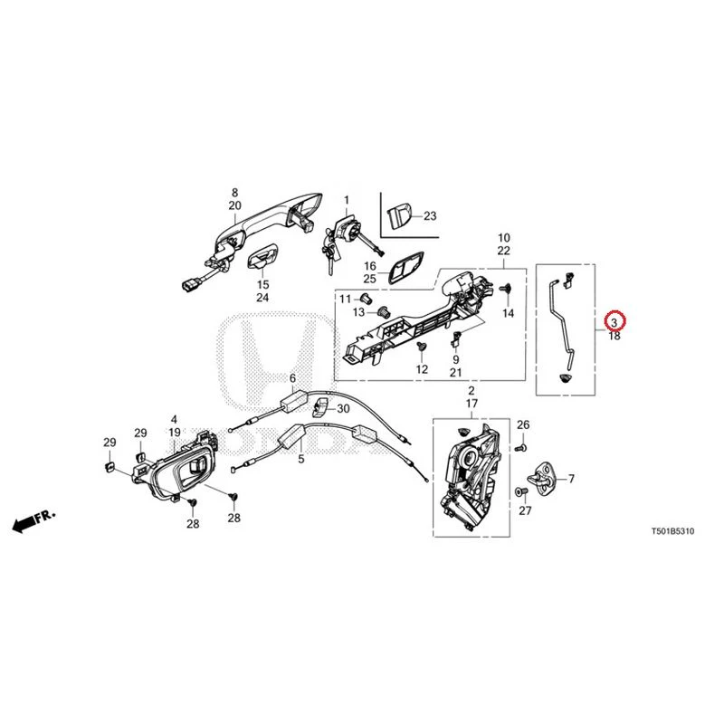 [NEW] JDM HONDA CIVIC FL4 2023 Front Door Locks/Outer Handles GENUINE OEM - Image 4