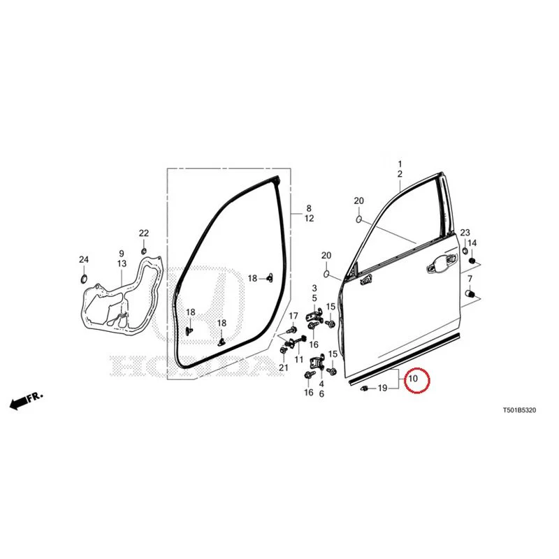 [NEW] JDM HONDA CIVIC FL4 2023 Front Door Panel GENUINE OEM - Image 11