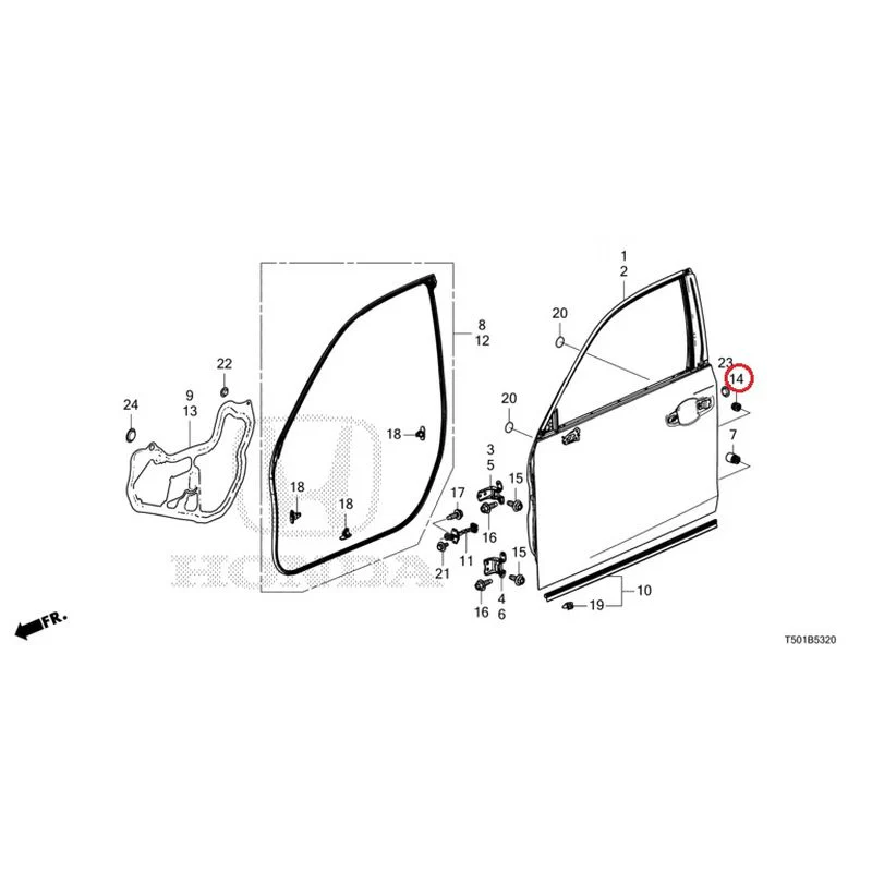 [NEW] JDM HONDA CIVIC FL4 2023 Front Door Panel GENUINE OEM - Image 15