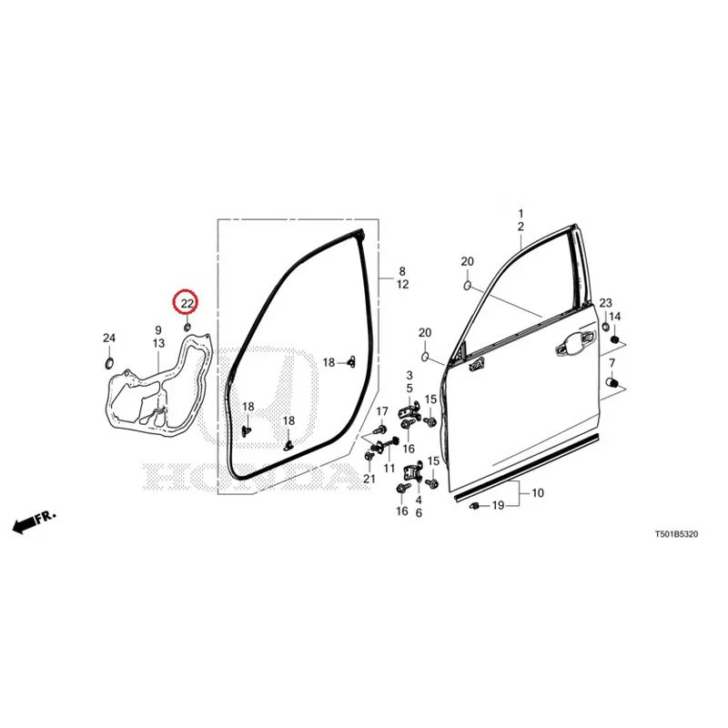 [NEW] JDM HONDA CIVIC FL4 2023 Front Door Panel GENUINE OEM - Image 24