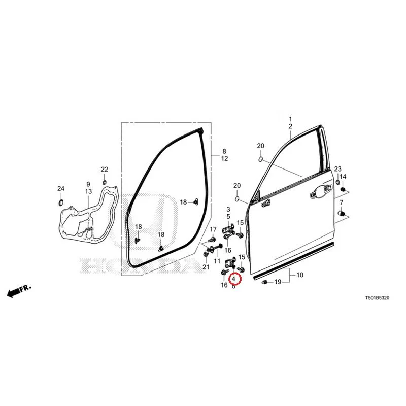 [NEW] JDM HONDA CIVIC FL4 2023 Front Door Panel GENUINE OEM - Image 5