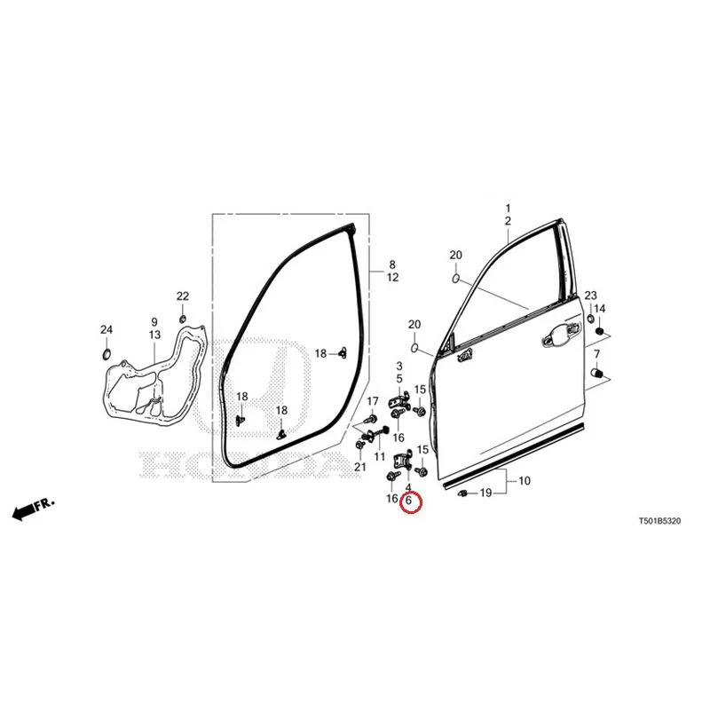 [NEW] JDM HONDA CIVIC FL4 2023 Front Door Panel GENUINE OEM - Image 7