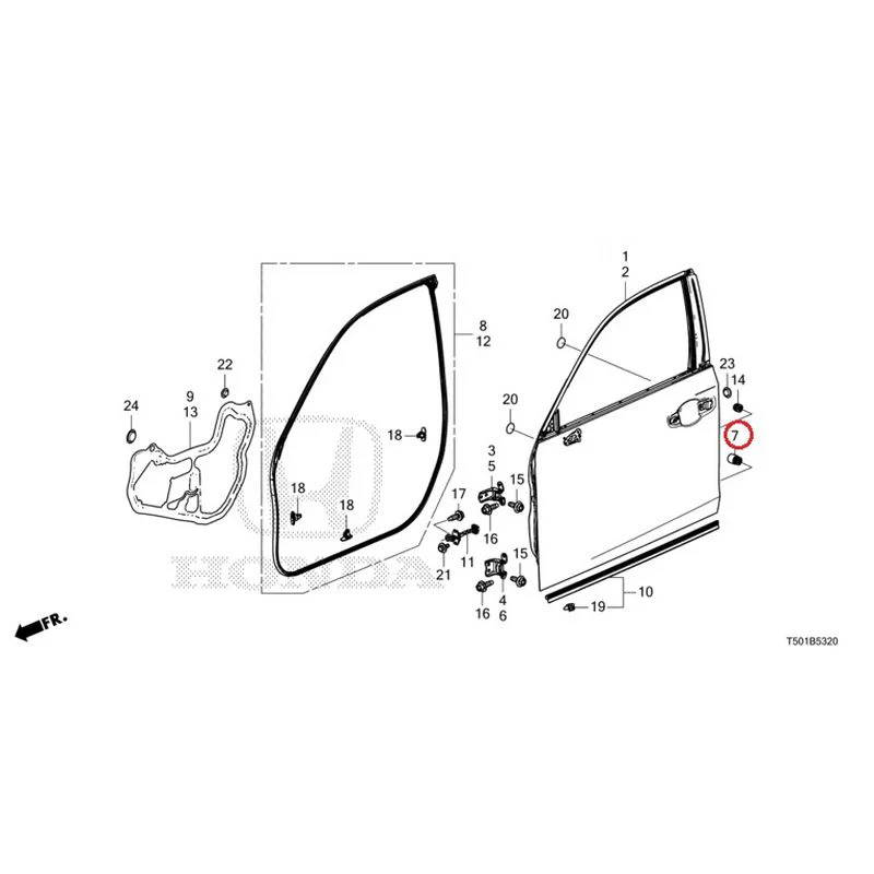 [NEW] JDM HONDA CIVIC FL4 2023 Front Door Panel GENUINE OEM - Image 8