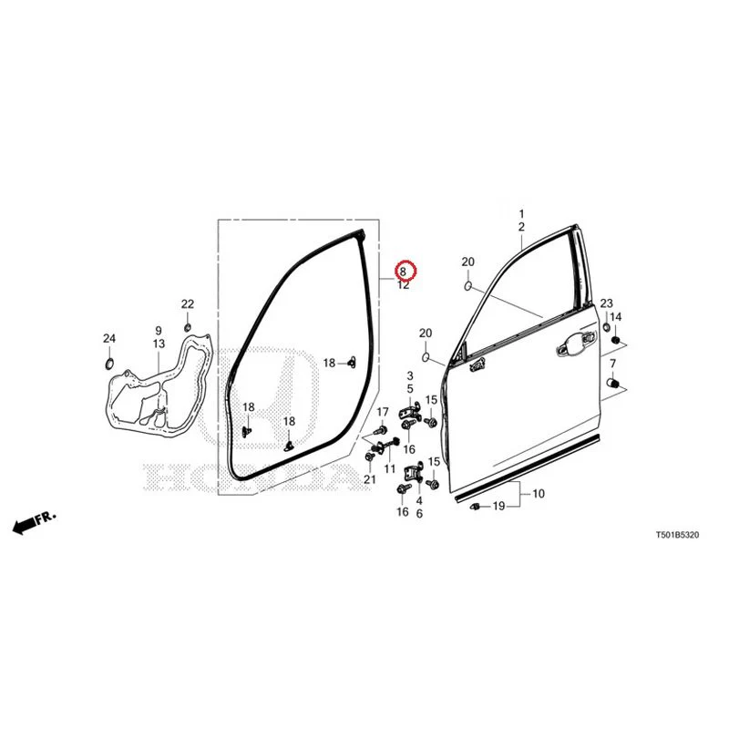 [NEW] JDM HONDA CIVIC FL4 2023 Front Door Panel GENUINE OEM - Image 9