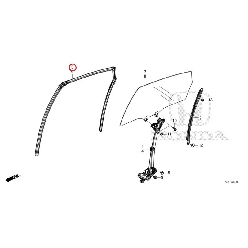 [NEW] JDM HONDA CIVIC FL4 2023 Rear Door Glass/Door Regulator GENUINE OEM - Image 4