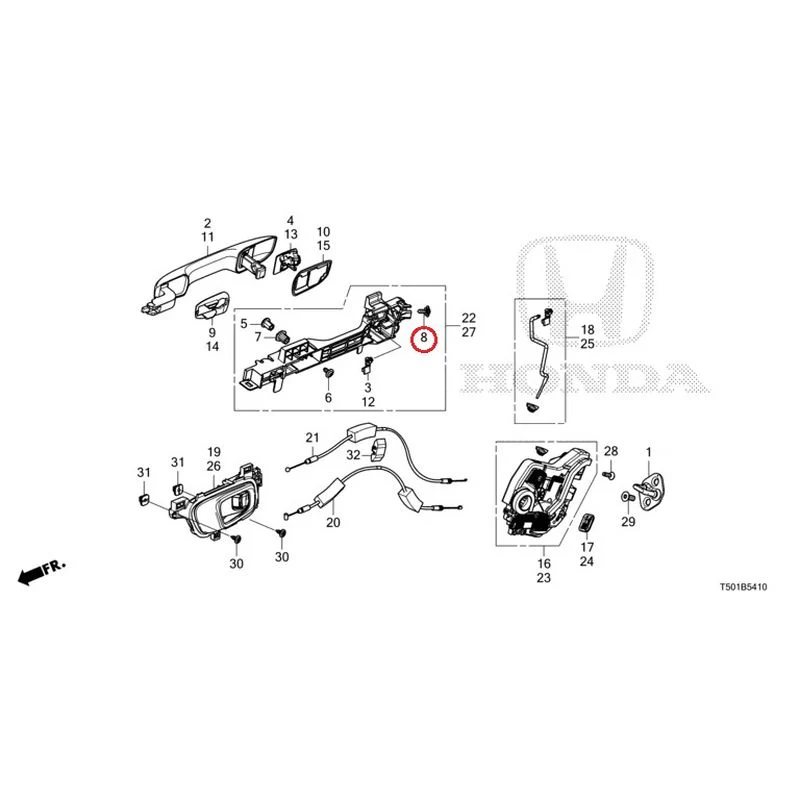 [NEW] JDM HONDA CIVIC FL4 2023 Rear Door Locks/Outer Handles GENUINE OEM - Image 13