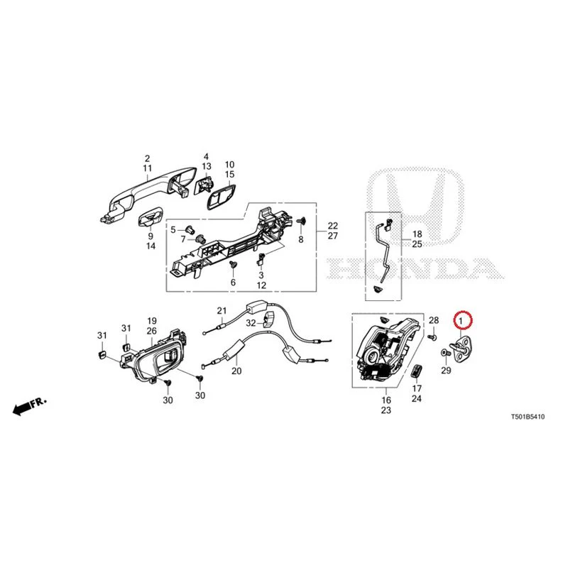 [NEW] JDM HONDA CIVIC FL4 2023 Rear Door Locks/Outer Handles GENUINE OEM - Image 2