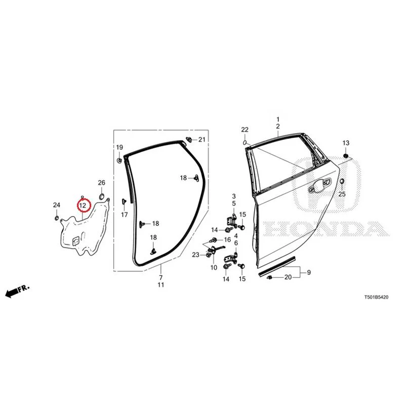 [NEW] JDM HONDA CIVIC FL4 2023 Rear Door Panel GENUINE OEM - Image 13