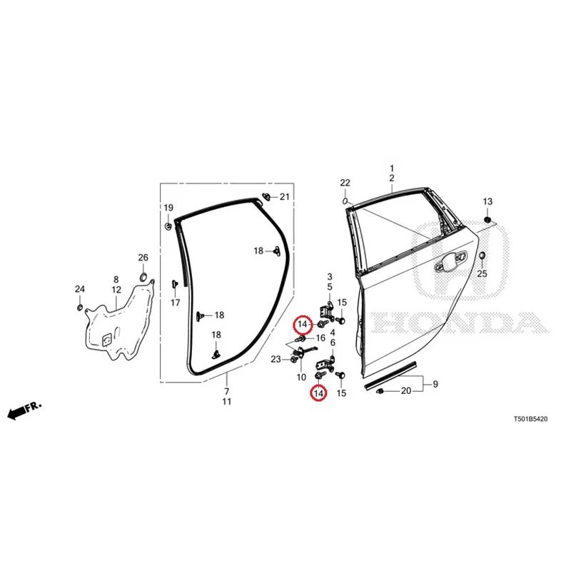 [NEW] JDM HONDA CIVIC FL4 2023 Rear Door Panel GENUINE OEM - Image 15