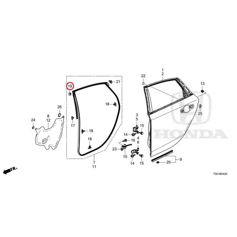 [NEW] JDM HONDA CIVIC FL4 2023 Rear Door Panel GENUINE OEM - Image 21
