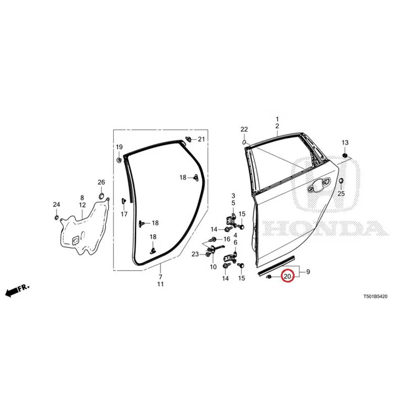 [NEW] JDM HONDA CIVIC FL4 2023 Rear Door Panel GENUINE OEM - Image 22