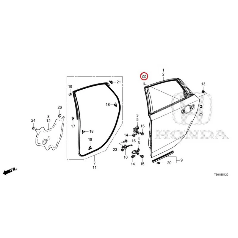 [NEW] JDM HONDA CIVIC FL4 2023 Rear Door Panel GENUINE OEM - Image 24