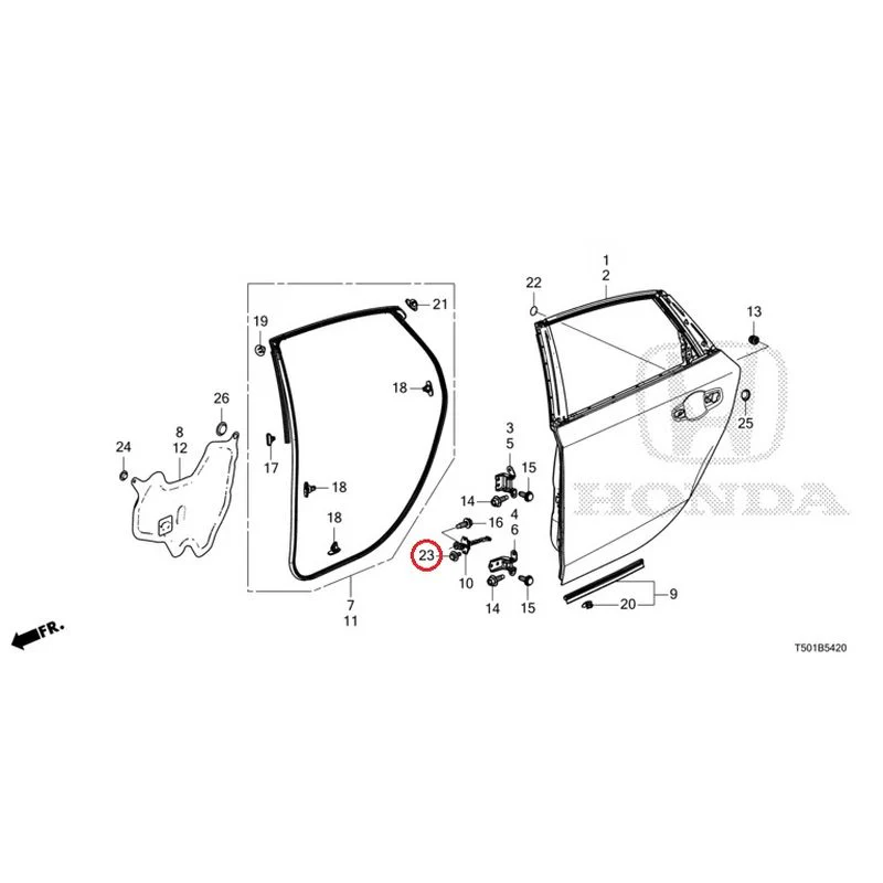 [NEW] JDM HONDA CIVIC FL4 2023 Rear Door Panel GENUINE OEM - Image 25