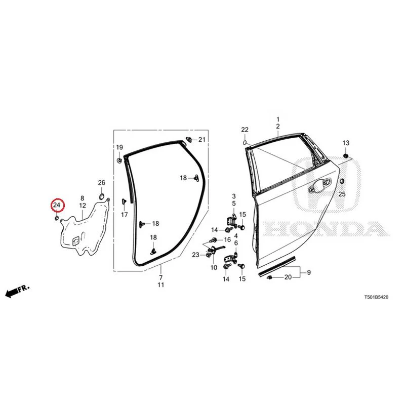 [NEW] JDM HONDA CIVIC FL4 2023 Rear Door Panel GENUINE OEM - Image 26