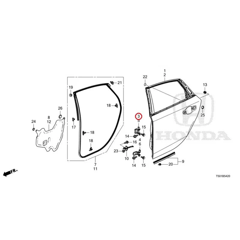 [NEW] JDM HONDA CIVIC FL4 2023 Rear Door Panel GENUINE OEM - Image 4