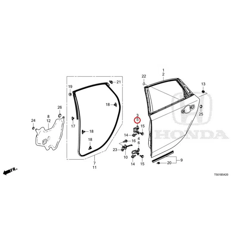 [NEW] JDM HONDA CIVIC FL4 2023 Rear Door Panel GENUINE OEM - Image 6
