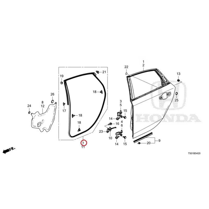 [NEW] JDM HONDA CIVIC FL4 2023 Rear Door Panel GENUINE OEM - Image 8