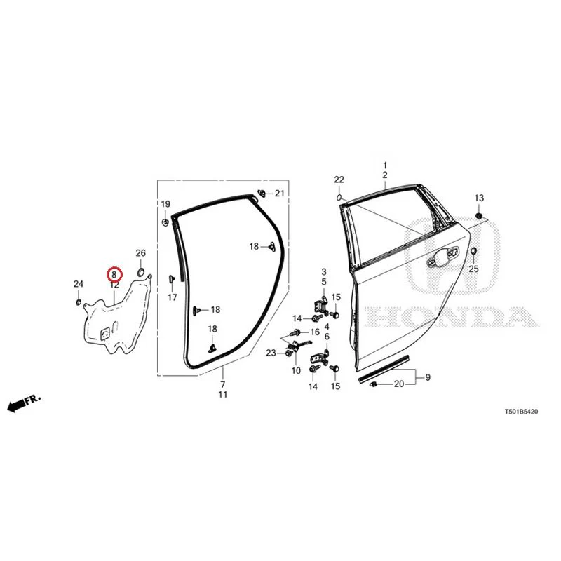 [NEW] JDM HONDA CIVIC FL4 2023 Rear Door Panel GENUINE OEM - Image 9