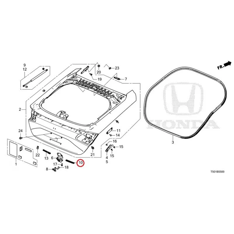 [NEW] JDM HONDA CIVIC FL4 2023 Tailgate GENUINE OEM - Image 11
