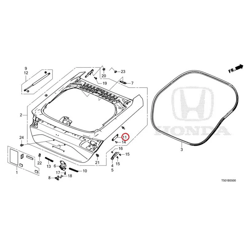 [NEW] JDM HONDA CIVIC FL4 2023 Tailgate GENUINE OEM - Image 12
