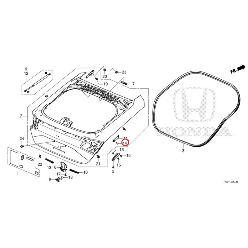 [NEW] JDM HONDA CIVIC FL4 2023 Tailgate GENUINE OEM - Image 15