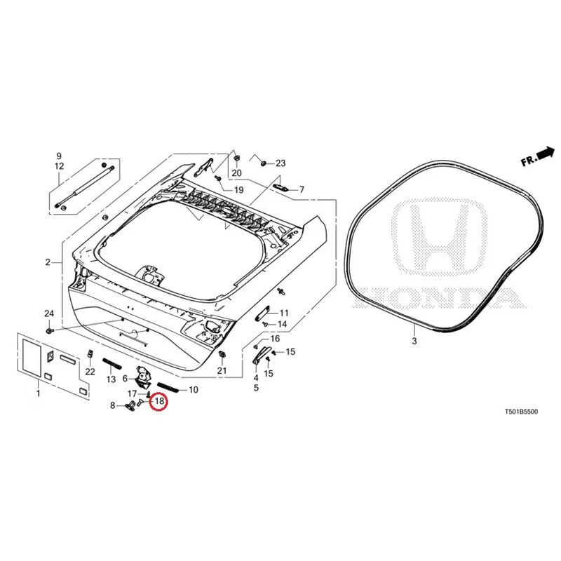 [NEW] JDM HONDA CIVIC FL4 2023 Tailgate GENUINE OEM - Image 19