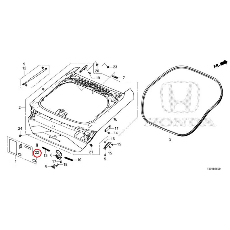 [NEW] JDM HONDA CIVIC FL4 2023 Tailgate GENUINE OEM - Image 23