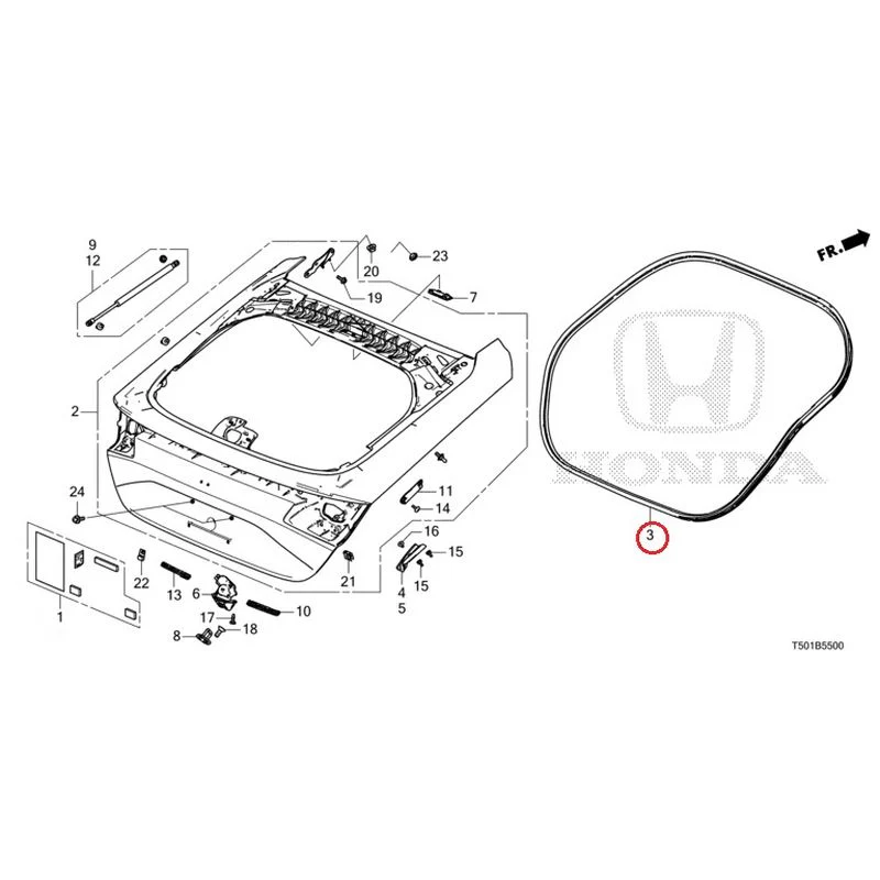 [NEW] JDM HONDA CIVIC FL4 2023 Tailgate GENUINE OEM - Image 4
